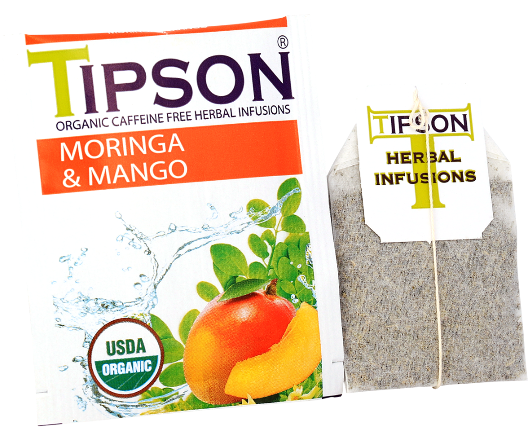 Organic Moringa Mango - 25 Enveloped Tea Bags