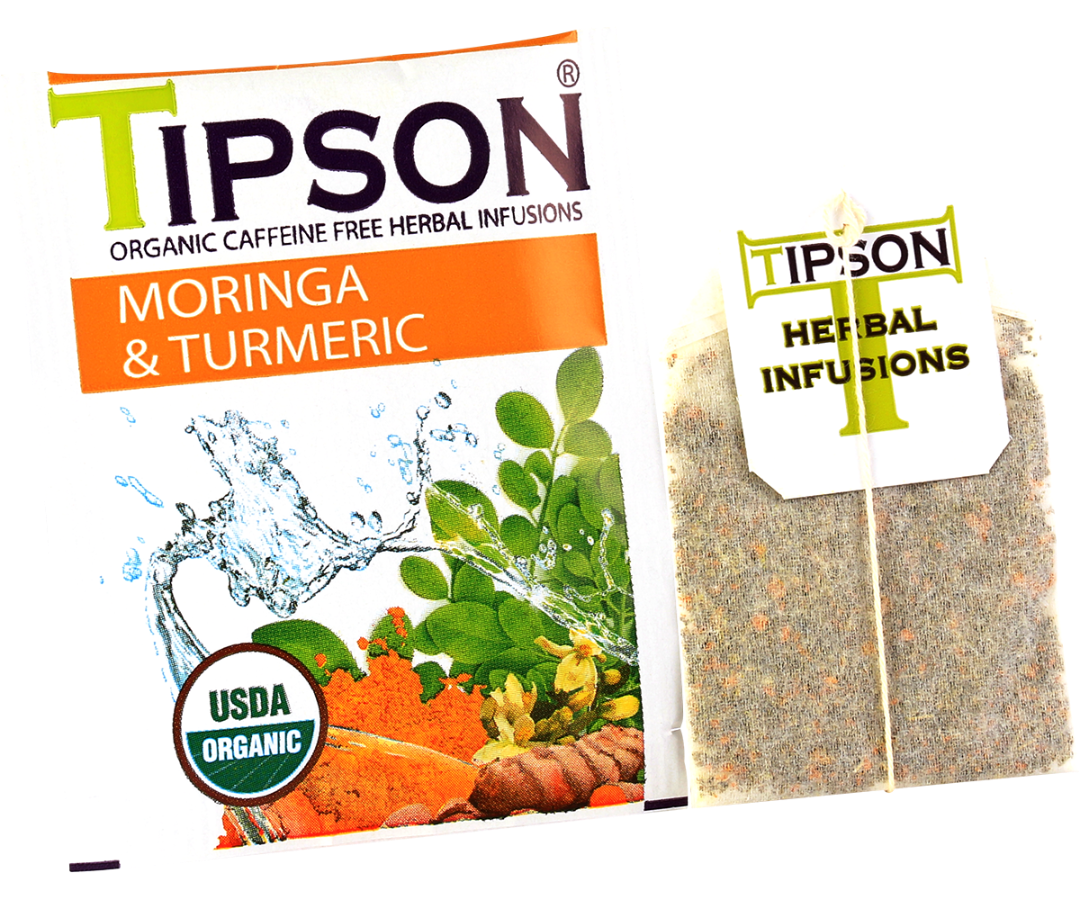 Organic Moringa & Turmeric - 25 Enveloped Tea Bags
