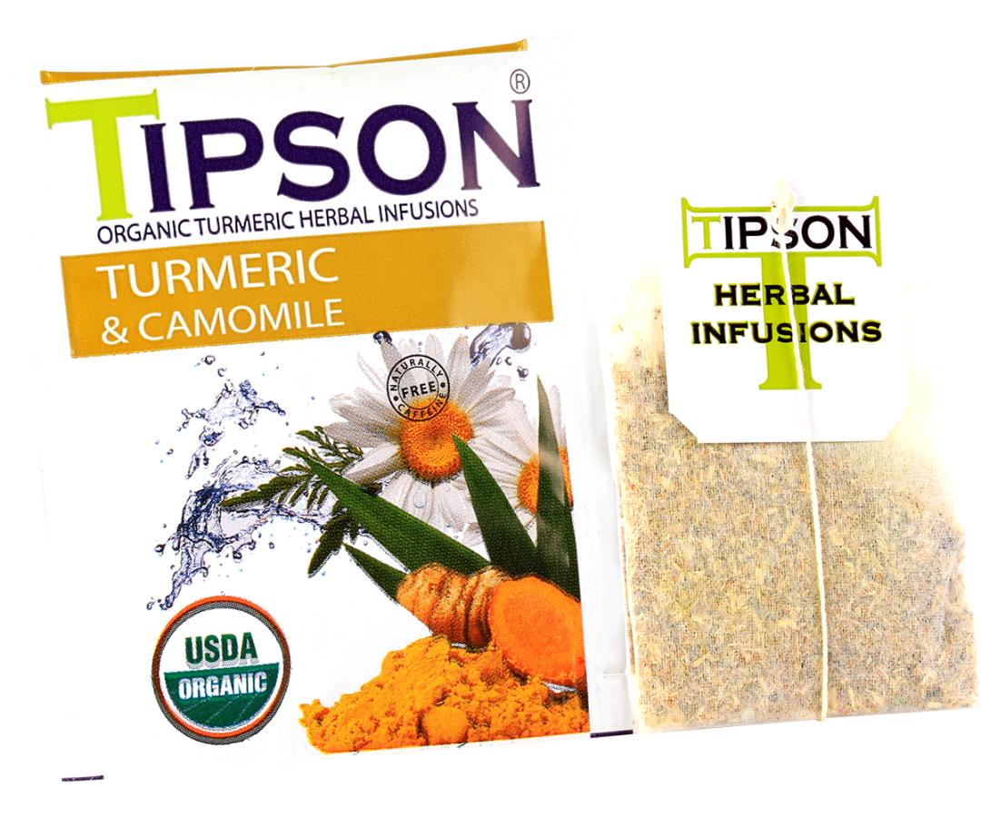 Organic Turmeric & Chamomile - 25 Enveloped Tea bags