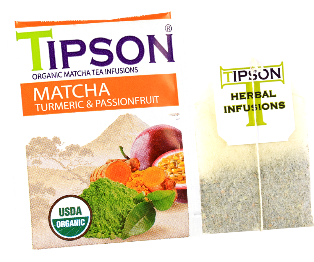Organic Matcha Turmeric & Passionfruit - 25 Enveloped Tea Bags